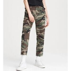 Rag & Bone Buckley Chino Camouflage 100% Cotton Raw Hem Pants Women's 25